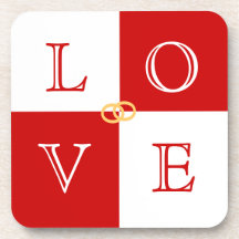 Wedding Favor Love Coaster Set