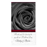 Wedding Favour Gift Tag Black Rose business cards
