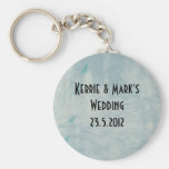 Wedding Favour Keyring  Aged Blue Flowers Keychains