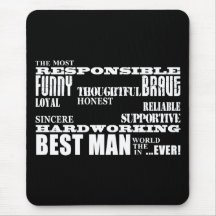 Wedding Favours Best & Greatest Best Men Qualities Mouse Mat