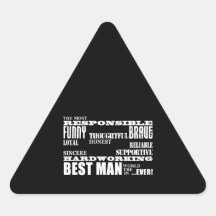 Wedding Favours Best & Greatest Best Men Qualities Stickers