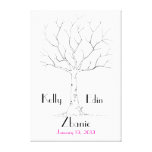 Wedding Fingerprint Tree canvas prints