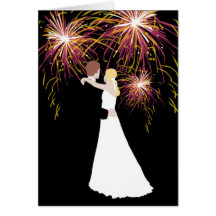 Wedding Fireworks Greeting Card