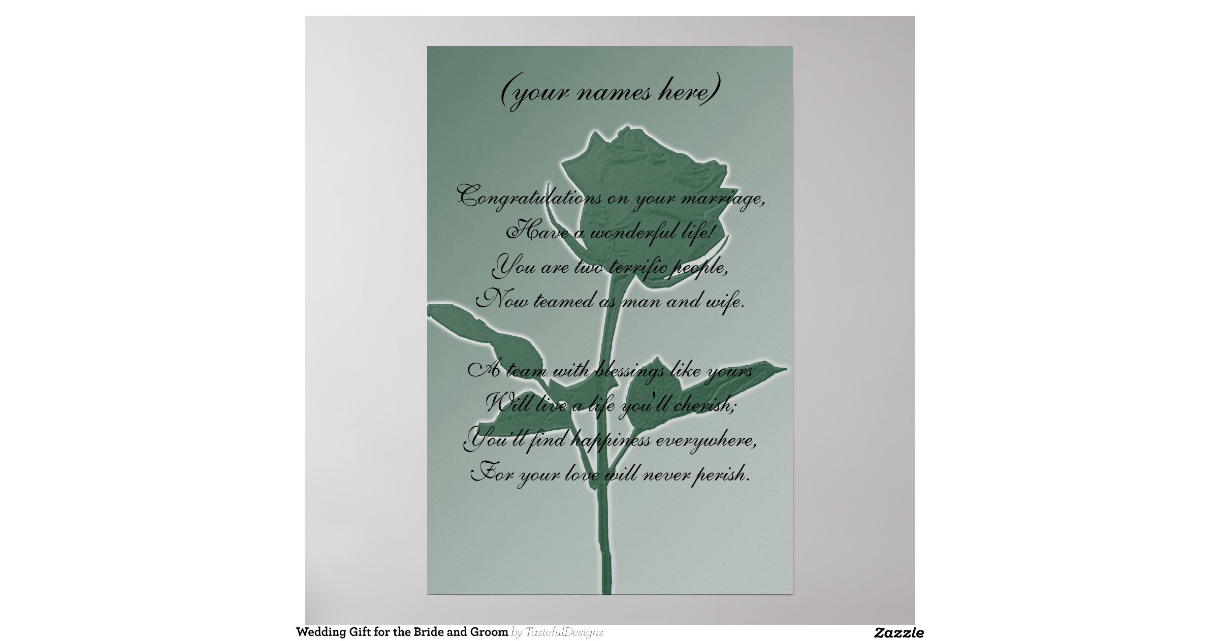 Wedding Gift for the Bride and Groom Zazzle