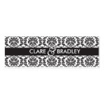 WEDDING :: gift tag :: damask - black