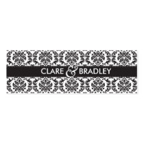 WEDDING :: gift tag :: damask - black