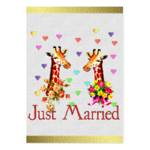 Wedding Giraffes Business Card Templates