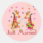 Wedding Giraffes Stickers