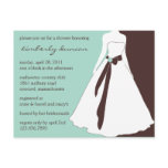 Wedding Gown Bridal Shower Invite postcards