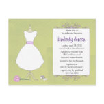 Wedding Gown Bridal Shower Invite postcards