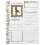 Wedding Guest Book Attended Vertical Gold Leaf flyers