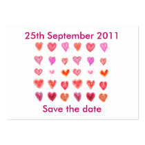 Wedding hearts ... Save the date business cards