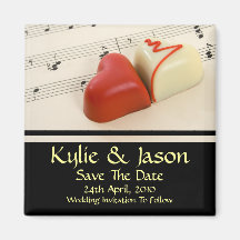 Wedding Hearts Set Refrigerator Magnet