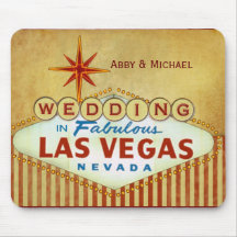 Wedding in Fabulous Las Vegas - Vintage Stripes Mousemat