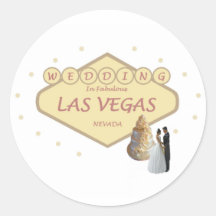 WEDDING in Las Vegas B&G with Cake Sticker