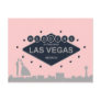 Wedding in Las Vegas with Silhouette Bride & Groom Postcard