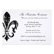 Wedding Information Card | New Orleans | Black Custom Invites