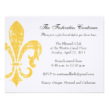 Wedding Information Card | New Orleans | Gold Personalised Invite