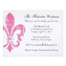 Wedding Information Card | New Orleans | Pink Invitation