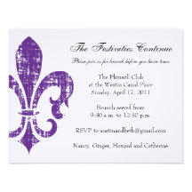 Wedding Information Card | New Orleans | Purple Personalised Invites