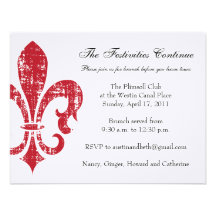 Wedding Information Card | New Orleans | Red Custom Invitation