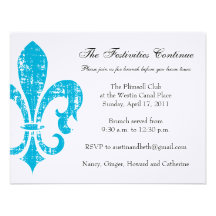 Wedding Information Card | New Orleans | Turquoise Announcement