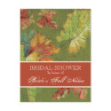 Wedding Invitation Autumn Grape Leaf Batik postcards