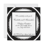 Wedding Invitation Black and White Circle Design