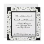 Wedding Invitation Black and White Circle Design
