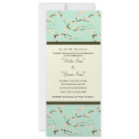 Wedding Invitation Blue Cherry Blossom