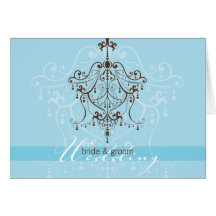 WEDDING INVITATION :: chandelier Greeting Cards