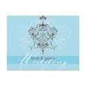 WEDDING INVITATION :: chandelier postcards