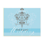 WEDDING INVITATION :: chandelier postcards