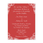 Wedding Invitation Corners Swirl Rose & Pink postcards
