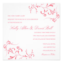 Wedding Invitation | Floral Grace III |purpi