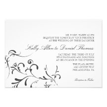 Wedding Invitation | Floral Grace |wb