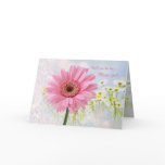 Wedding invitation, Flower Girl, pink Gerbera Card