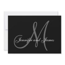 Wedding Invitation Monogram Bride and Groom