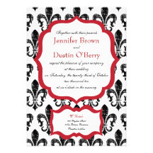 Wedding Invitation | New Orleans | Red Alternate