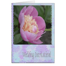 Wedding Invitation/ Peony Flower Cards