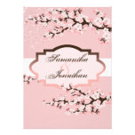 Wedding Invitation Pink Cherry Blossom Floral