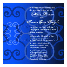 Wedding Invitation Simply Royal Blue