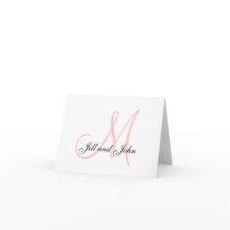 Wedding Invitation With Monogram and Names Cards