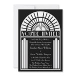 Wedding Invitations - Black & White Art Deco Style