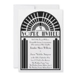 Wedding Invitations in Bold Art Deco Style