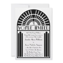 Wedding Invitations in Bold Art Deco Style