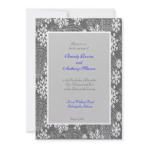 Wedding Invitations winter snowflakes wedding