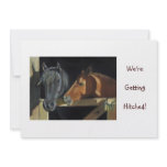 WEDDING INVITE: HORSES, Western: PASTEL
