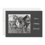 WEDDING INVITE: HORSES, Western: PENCIL invitations