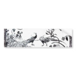 WEDDING LOVE BIRDS  black and white bumper stickers